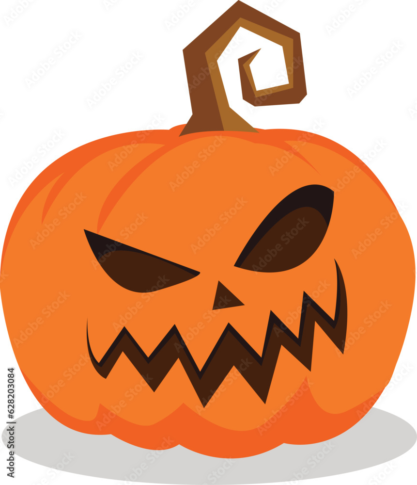 Halloween pumpkin with happy face. Vector cartoon Illustration. Halloween pumpkin with happy face. Vector cartoon Illustration.