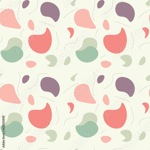 seamless bright gentle autumn summer pattern for packaging geometric abstraction of spots and lines