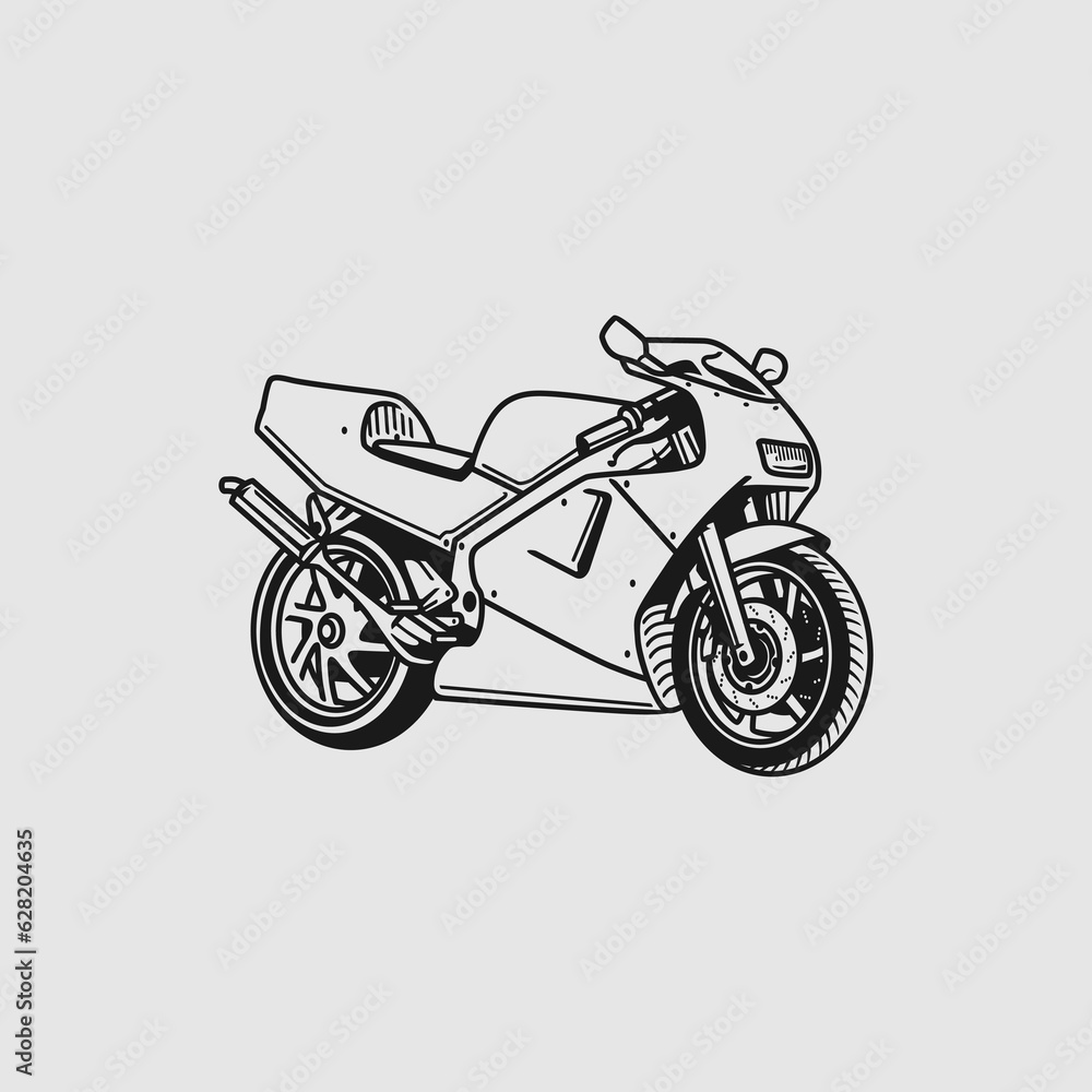 two stroke motorbike vector on white background. vector art. automotive vector illustration. tshirt design two stroke motorbike vector on white background. vector art. automotive vector illustration. tshirt design