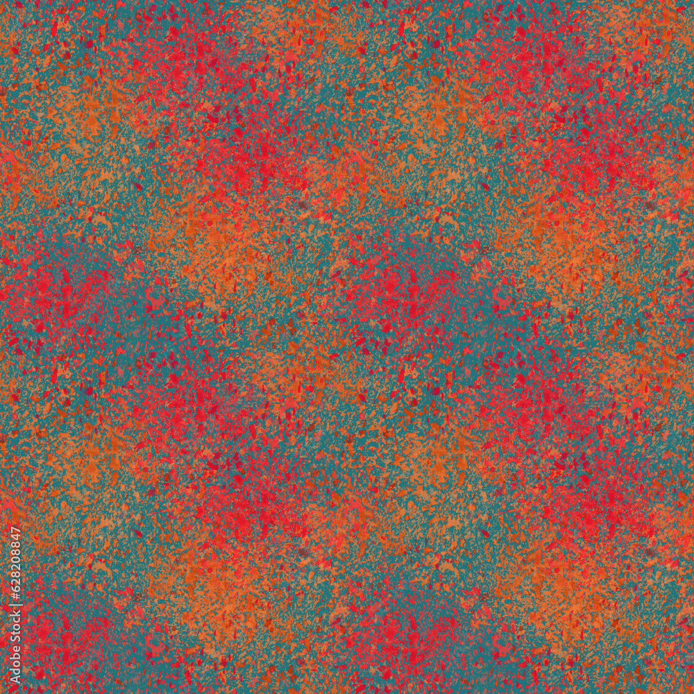 Watercolor seamless pattern of red abstract maple leaves
