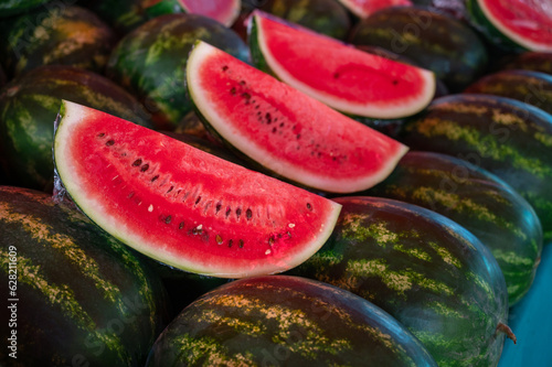 Fresh watermelons sale in t...