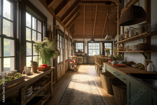Farmhouse Interior Design Masterpiece by Generative AI © Zsolt