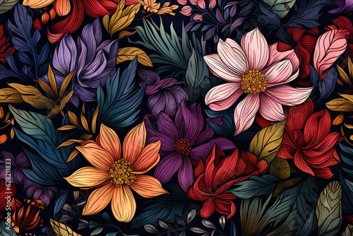Illustration of flowers and leaves © Venka