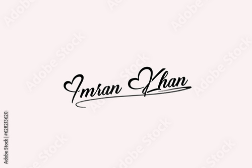 Tableau sur toile Imran khan name signature