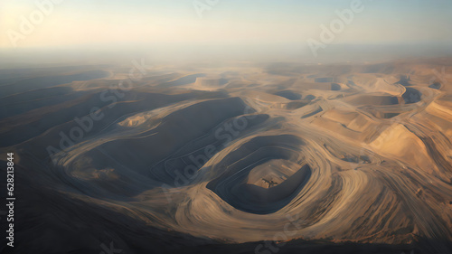 Open pit mine industry . Generative AI.