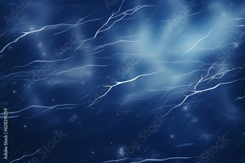 Illustration of a dark blue background with white swirls and stars created using generative AI