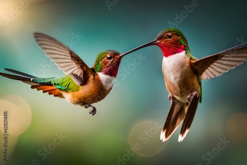 hummingbird in fighting .AI generated