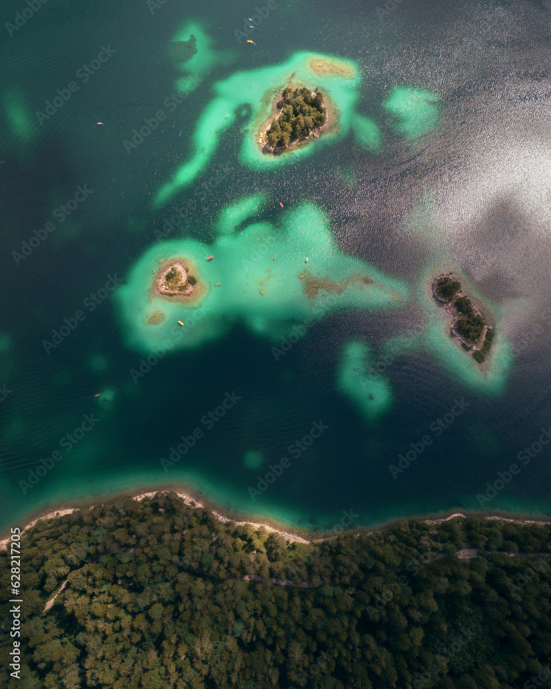 Obraz premium Drone Shot of the Eibsee