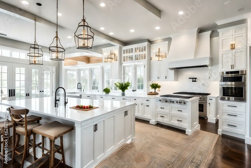 modern kitchen interior with kitchen