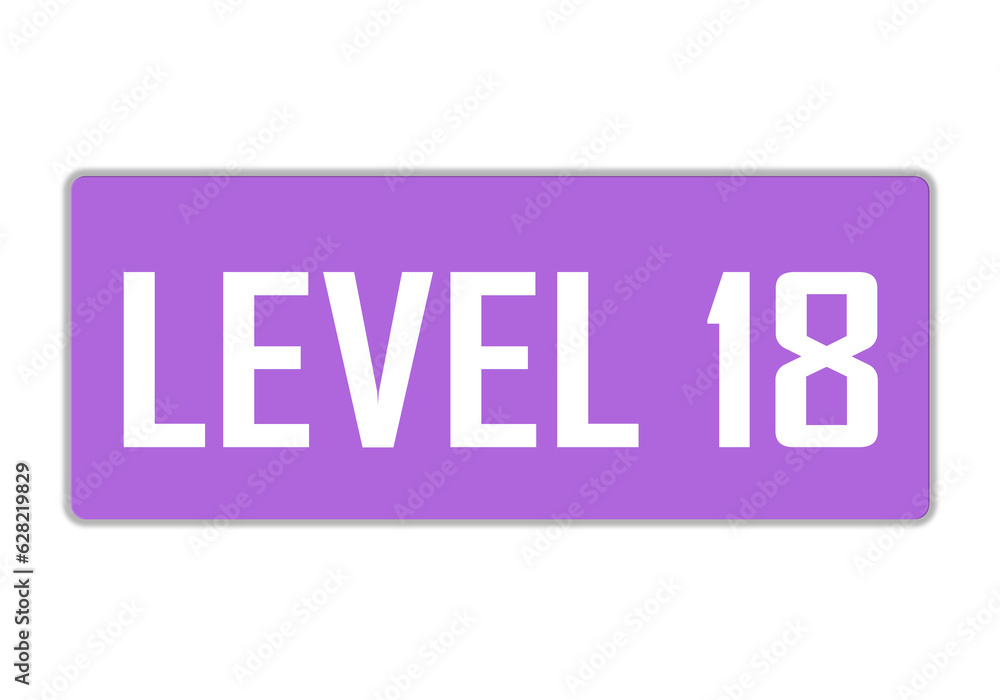Level 20 sign in purple color isolated on white background, 3d illustration.
Level 20 sign in purple color isolated on white background, 3d illustration.