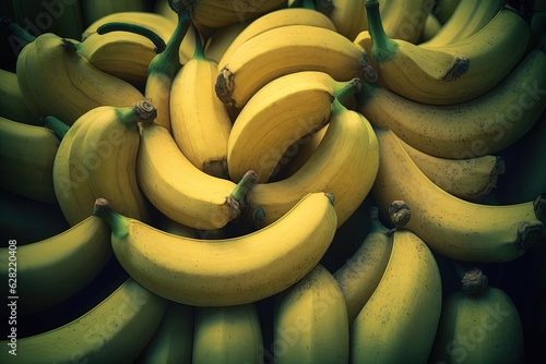 A bunch of ripe bananas sitting on top of each other