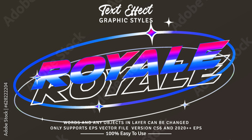 Royale retro text style effect