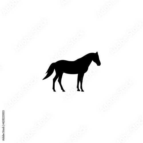 Horse silhouette icon isolated on white background