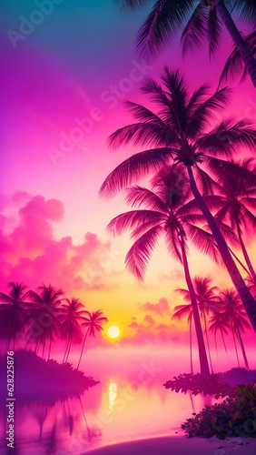 Sunrise in tropical places