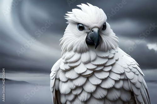 white cockatoo on the beach.AI generated