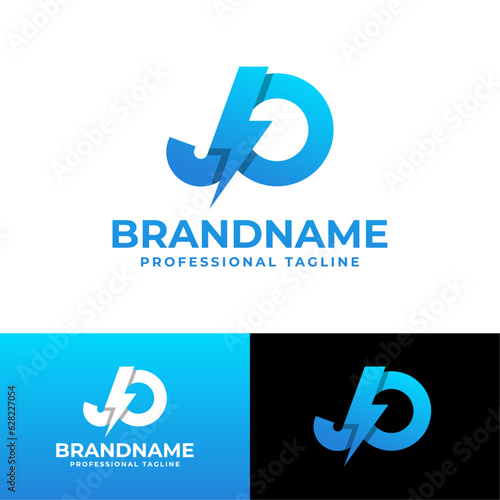 Letter JO Power Logo, suitable for any business with JO or OJ initials.