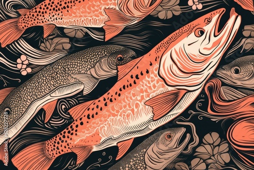 background with fish