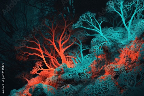 coral reef in aquarium