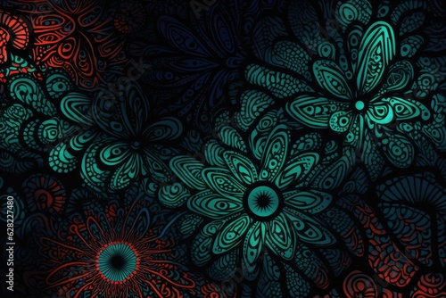 abstract background with flowers