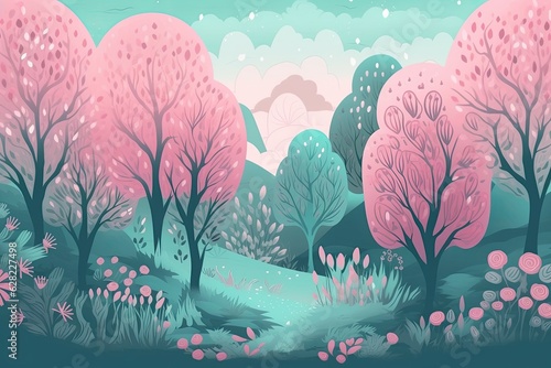 abstract background with trees