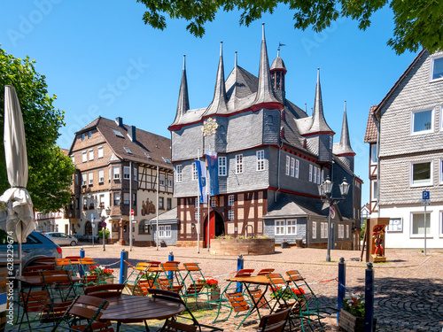 Frankenberg/Eder upper market with historic town hall photo