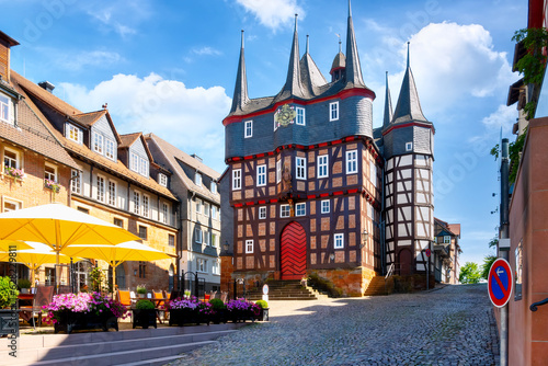 Frankenberg/Eder lower market with historic town hall photo