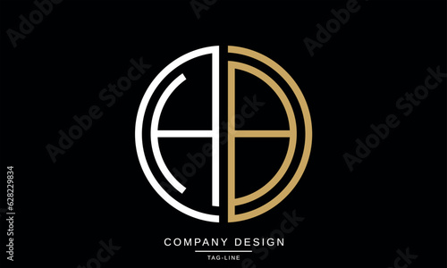 HB, BH, Abstract Letters Logo Monogram