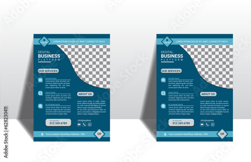 A4 flyer template, modern template and modern design, perfect for creative professional business flyer, poster, brochure cover, design, layout, space for photo background, vector illustration,