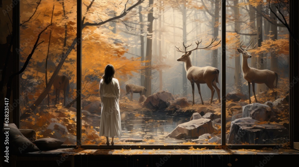 Fototapeta premium modern house in the forest