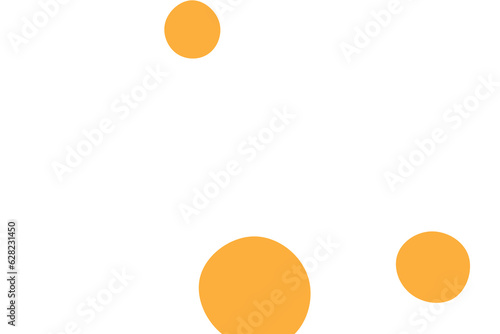 yellow spheres isolated on white background
