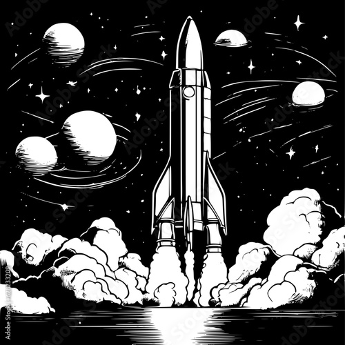 rocket in space