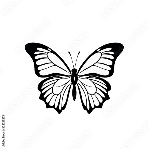 Butterfly icon isolated on white background