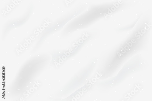 Realistic texture of white snow. Vector illustration with top view