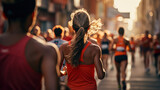 women running marathon generative ai