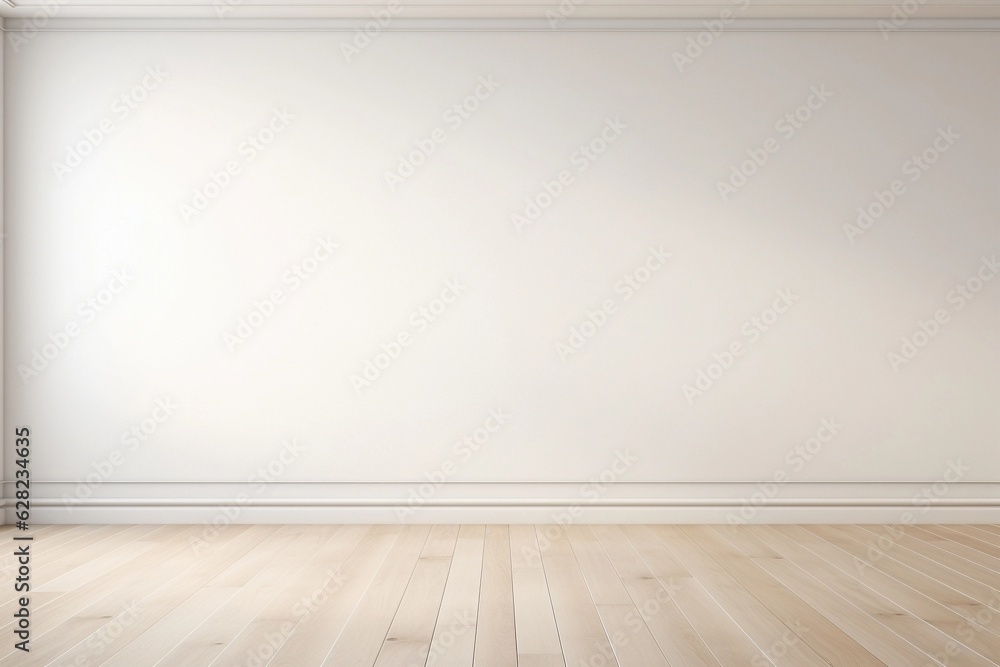 empty wall and wooden floor with glare from the window. Interior background for mockup or presentation empty wall and wooden floor with glare from the window. Interior background for mockup or presentation