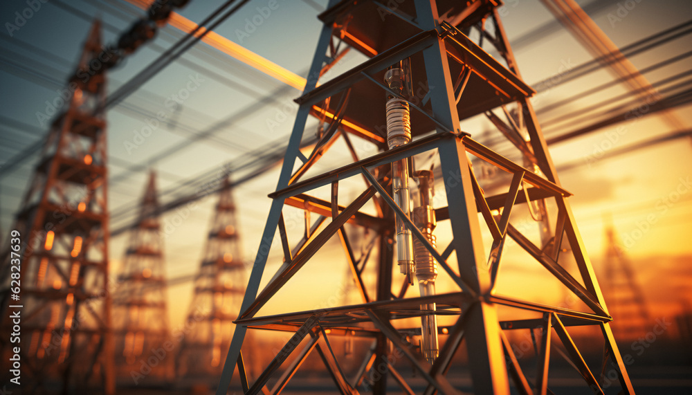 Fototapeta premium Group of Diverse Individuals Engaged in Beach Cleanup by the Water + Powered by Generative AI