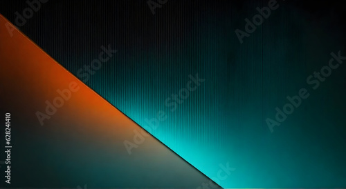 Teal orange black color gradient background, grainy texture effect