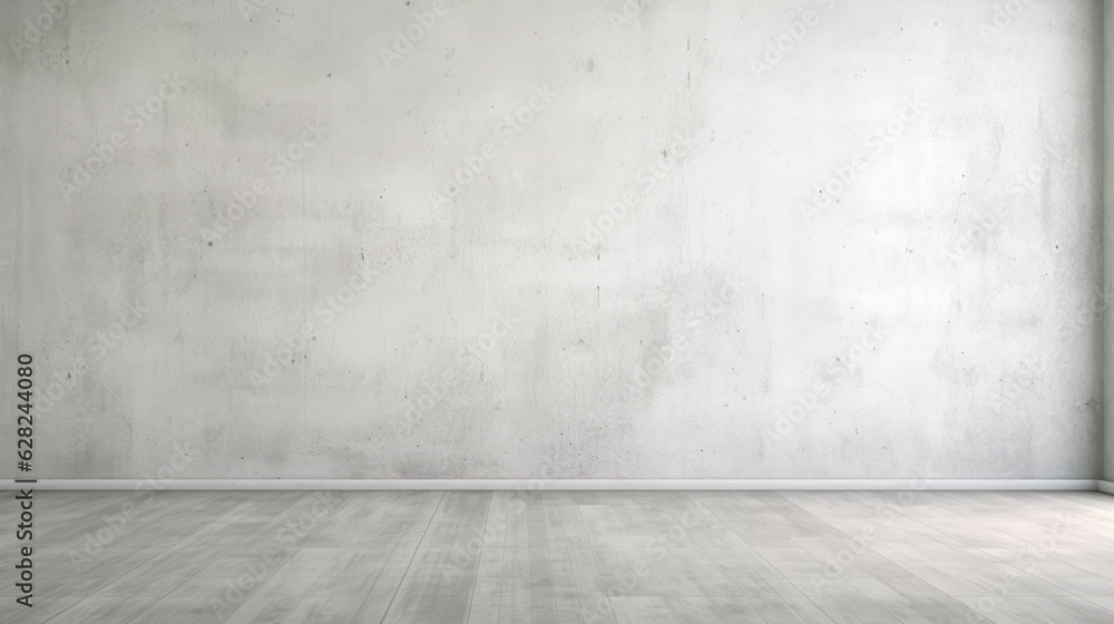 Blank concrete white color wall in an empty room