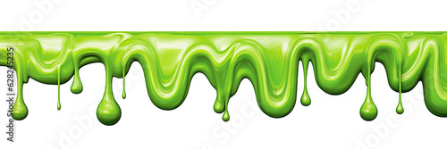 A green slime isolated on transparent background - Generative AI