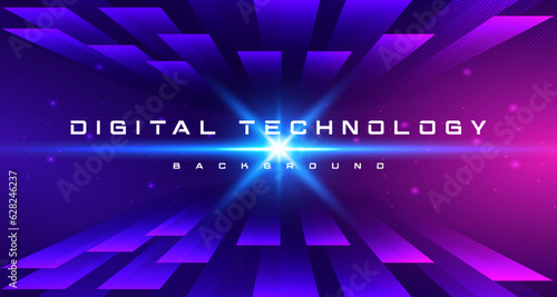 Digital technology metaverse neon blue pink background, cyber information, abstract speed connect communication, innovation future meta tech, internet network connection, Ai big data, illustration 3d