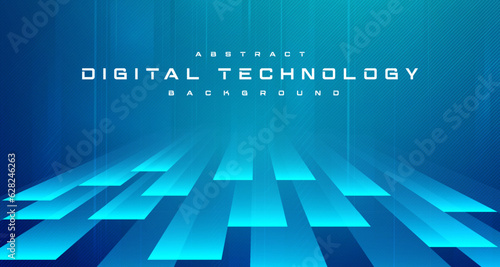 Digital technology banner green blue background concept, cyber technology circuit, abstract tech, innovation future data, internet network, Ai big data, futuristic wifi connection illustration concept