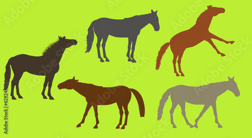 Pferde Pattern  Tiere  Vektorgrafik  Zoothema