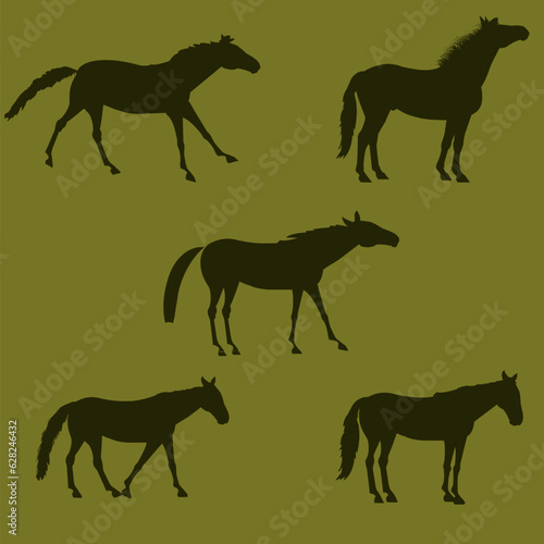 Pferde Pattern  Tiere  Vektorgrafik  Zoothema