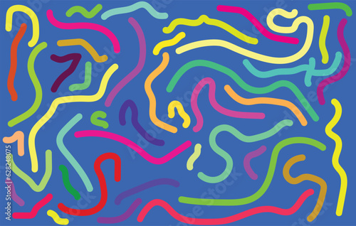 colorful wavy lines pattern background.
