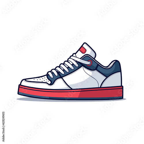 running shoes icon. Training, sneaker isolated on white background. flat design illustration.