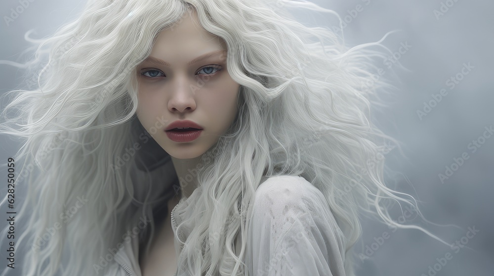 albino girl