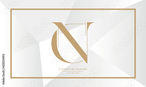 Canvas Print Alphabet Letters CN or NC Logo Monogram
