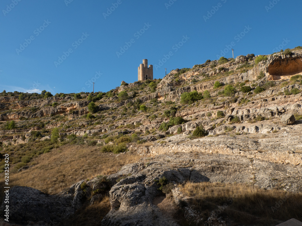 Vistas en la ruta de senderismo de la Hoz de Alarcón, Hoz de Alarcón, Alarcón, Cuenca, Castilla la Mancha, España
