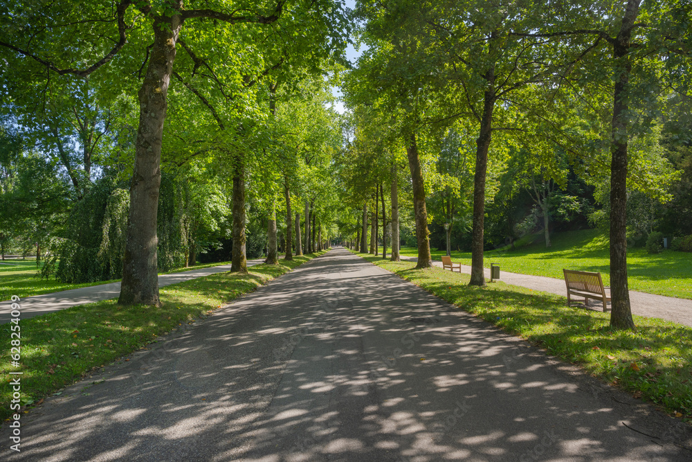 The Lichtentaler Allee in the spa park of Baden Baden _ Baden Baden, Baden Wuerttemberg, Germany. The Lichtentaler Allee in the spa park of Baden Baden _ Baden Baden, Baden Wuerttemberg, Germany.
