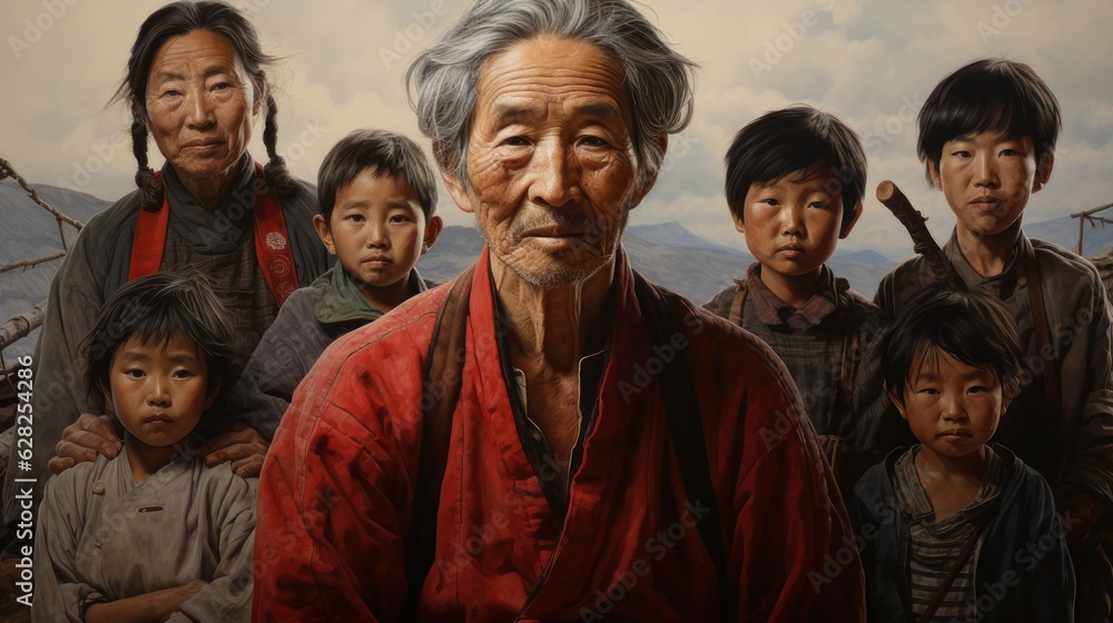 Fototapeta premium japanese family